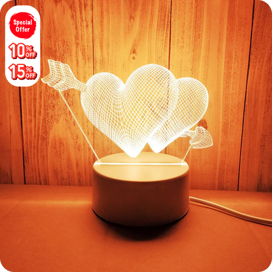 Romantic 3D Acrylic LED Night Lamp